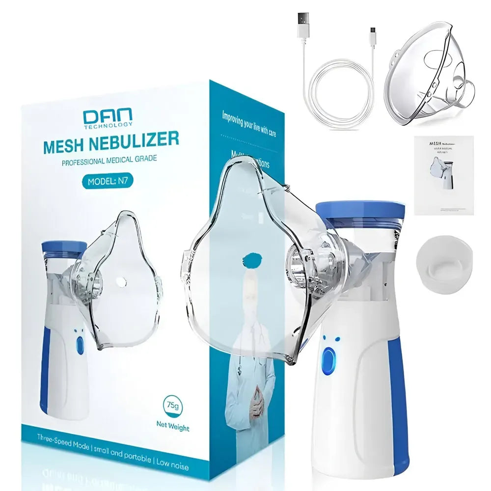 Mini Mesh Nebulizer Portable Handheld Effective Respiratory Solution For Adults & Kids Or Infants