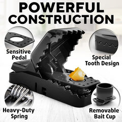 Heavy Duty Mouse Trap Mice Catcher High Quality Plastic