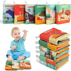Kids Melody Baby Cloth Book Set of 6 – Soft Fabric Educational Books for Babies & Toddlers