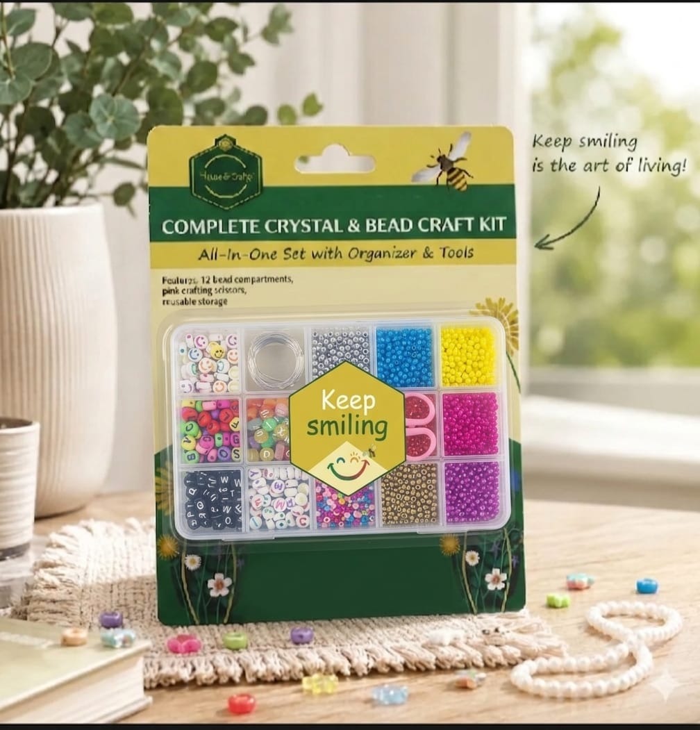 Keep Smilling Complete Crystal & Bead Craft Kit | All-In-One DIY Jewelry Making Set