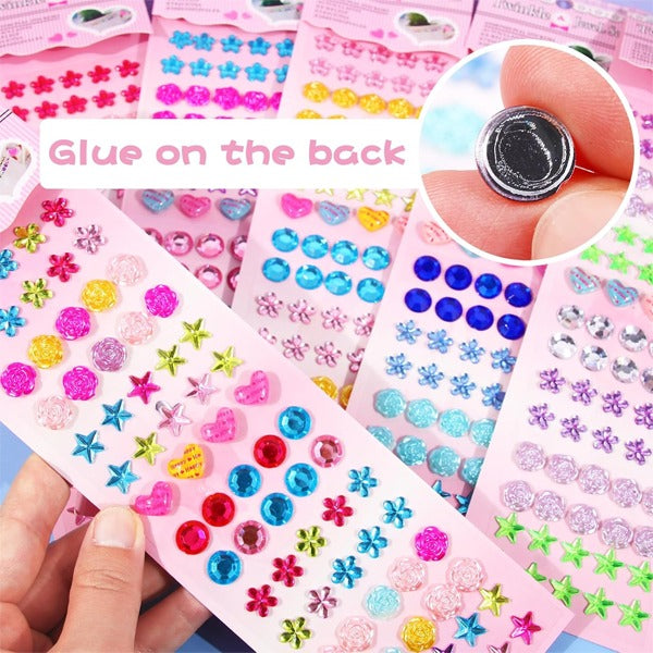 Crystal Beats Sticker Sheets – Rhinestone Gems Stickers for Face, Nails, Hair & Crafts | DIY Decorative Stickers