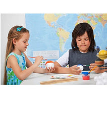 28pcs set Thermocol (Thermopol) Balls Solar System Universal Kit with Paints, Brush and sticks