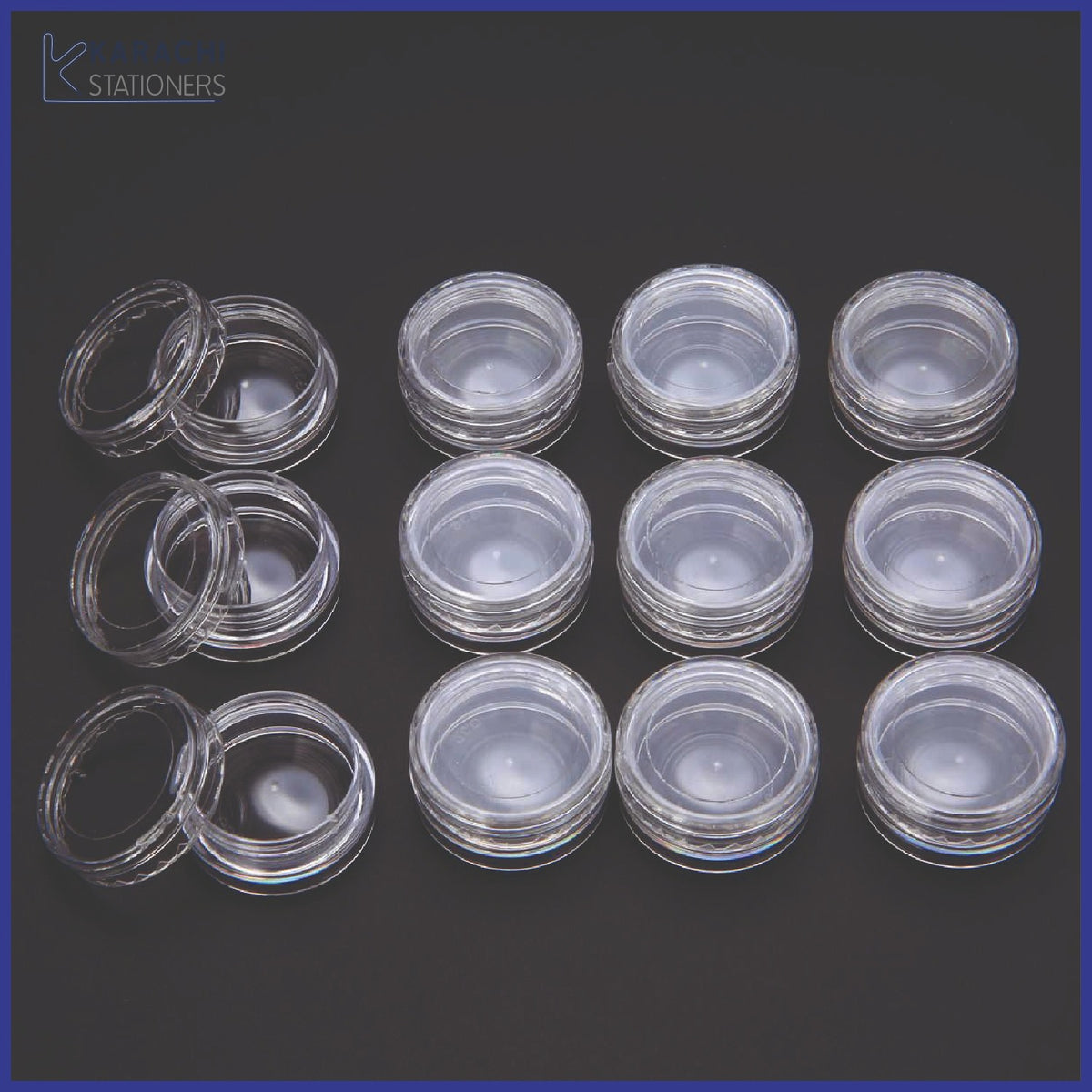 Transparent Calligraphy Ink Pot Jar 12pcs Set