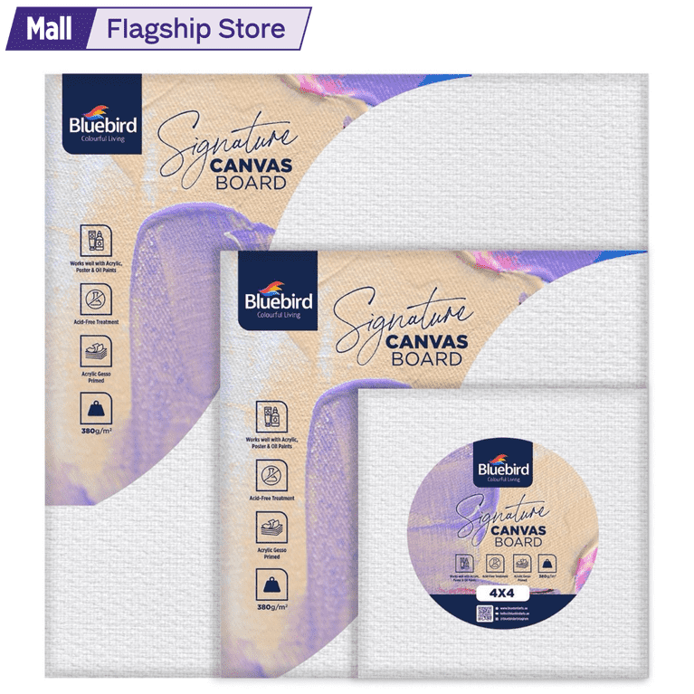 Signature Stretched Canvas | Premium Triple Primed Cotton Canvas for Acrylic, Oil & Mixed Media Painting | Professional Artist Canvas | Best Seller | High Quality