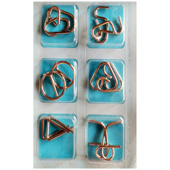 8Pcs/Set Metal Montessori Puzzle Wire IQ Mind Brain Teaser Puzzles Adults Interactive Game Reliever Educational Toys