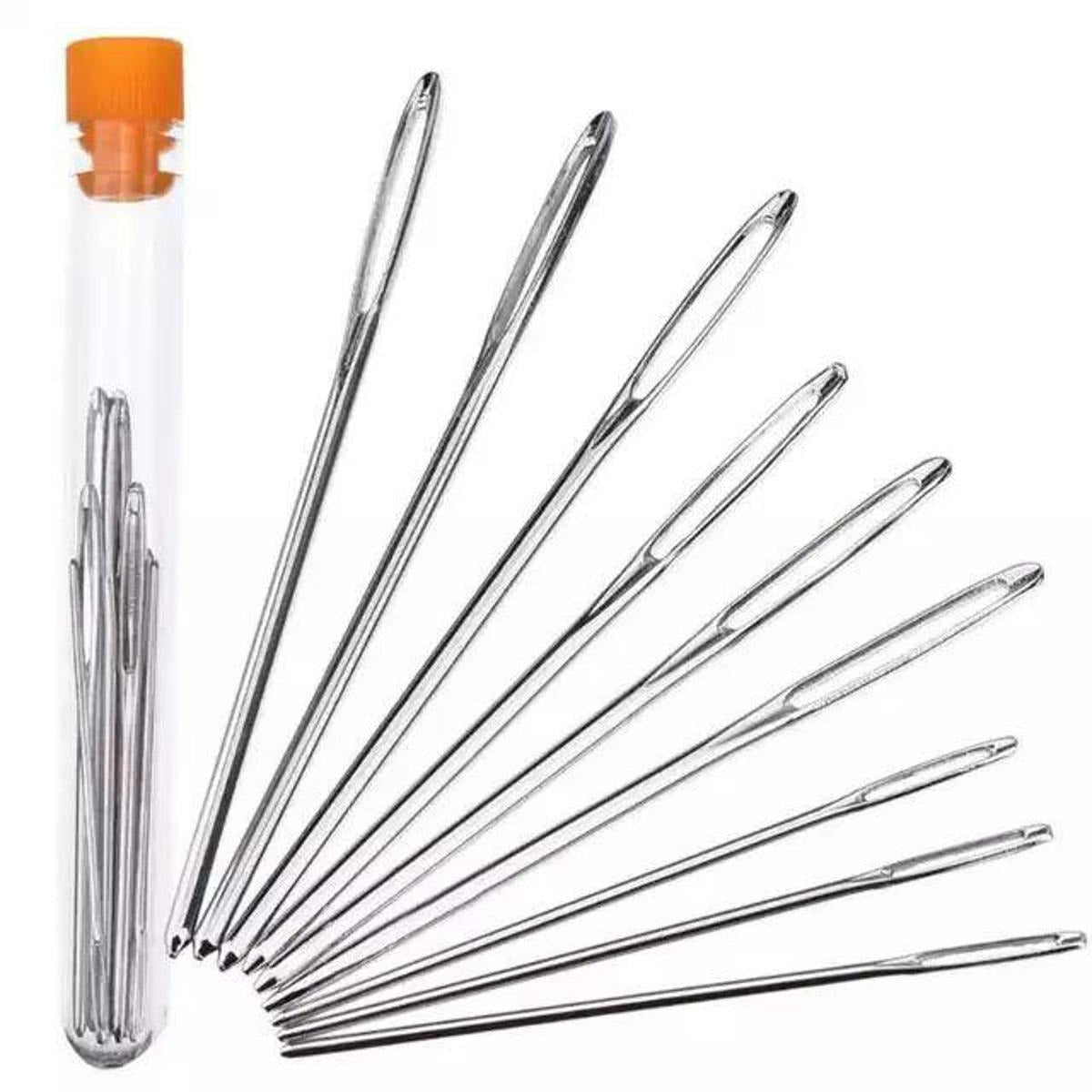 9pcs Large Eye Needles Stainless Steel Embroidery