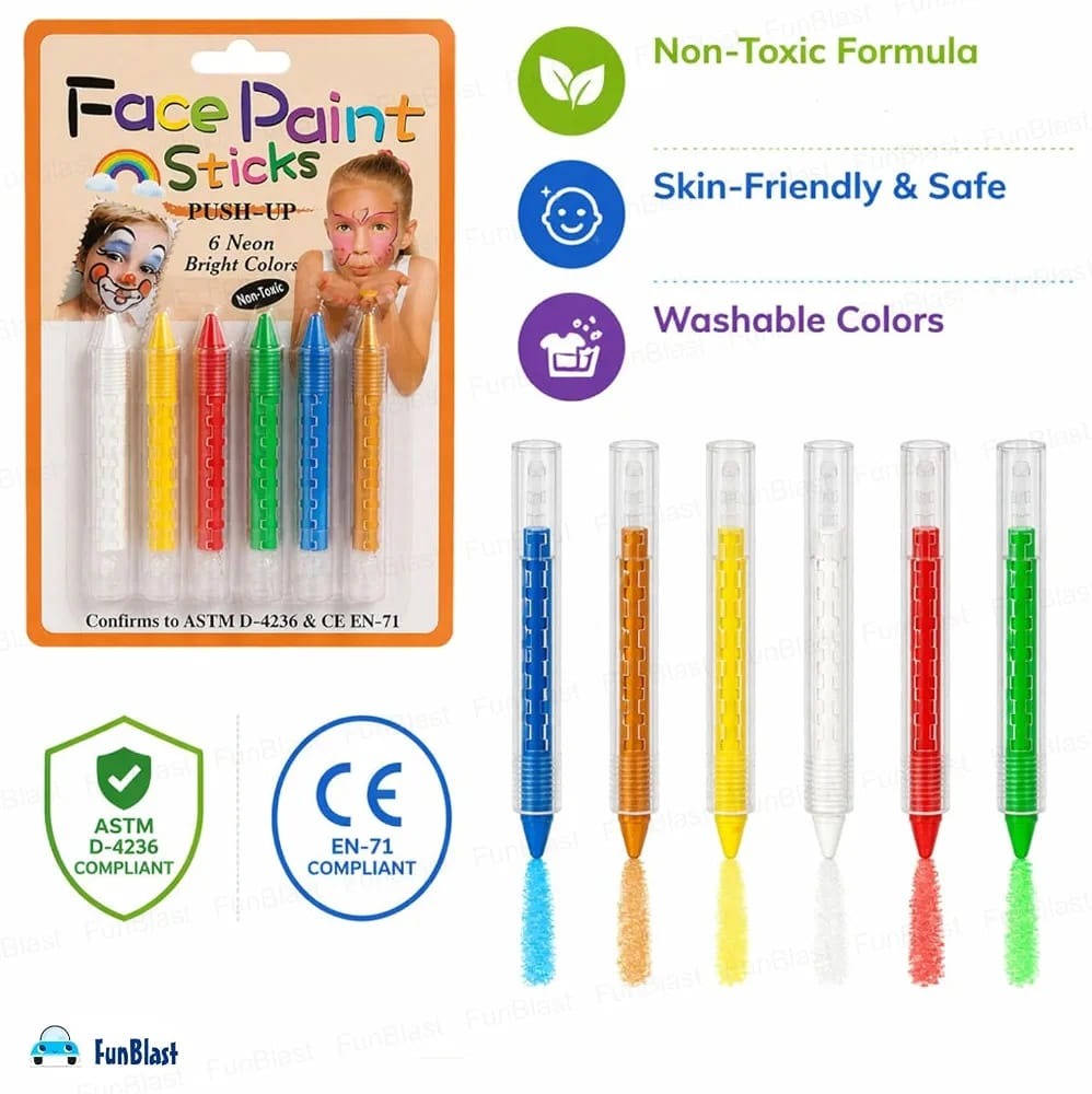 Non-toxic Colorful Face Painting Kit Face Paint Sticks