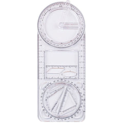 Multifunctional Geometry Box Set – 360° Protractor, Ruler & Drawing Tools