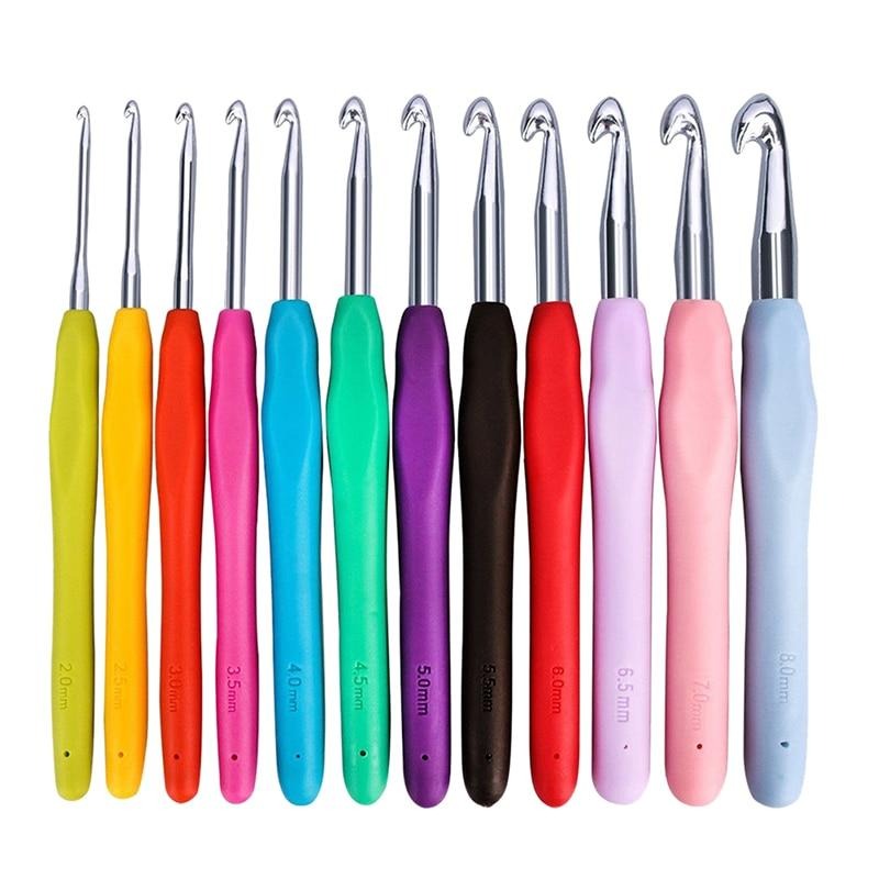Imported Crochet Hook Set - Rubber Grip (Set of 9 Hooks)