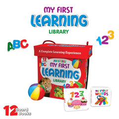 My First Learning 12 in 1 Library : Boxset of 12 Board Books for Kids Board book - Boxset of 12 Board Books for Kids Karachi Stationers