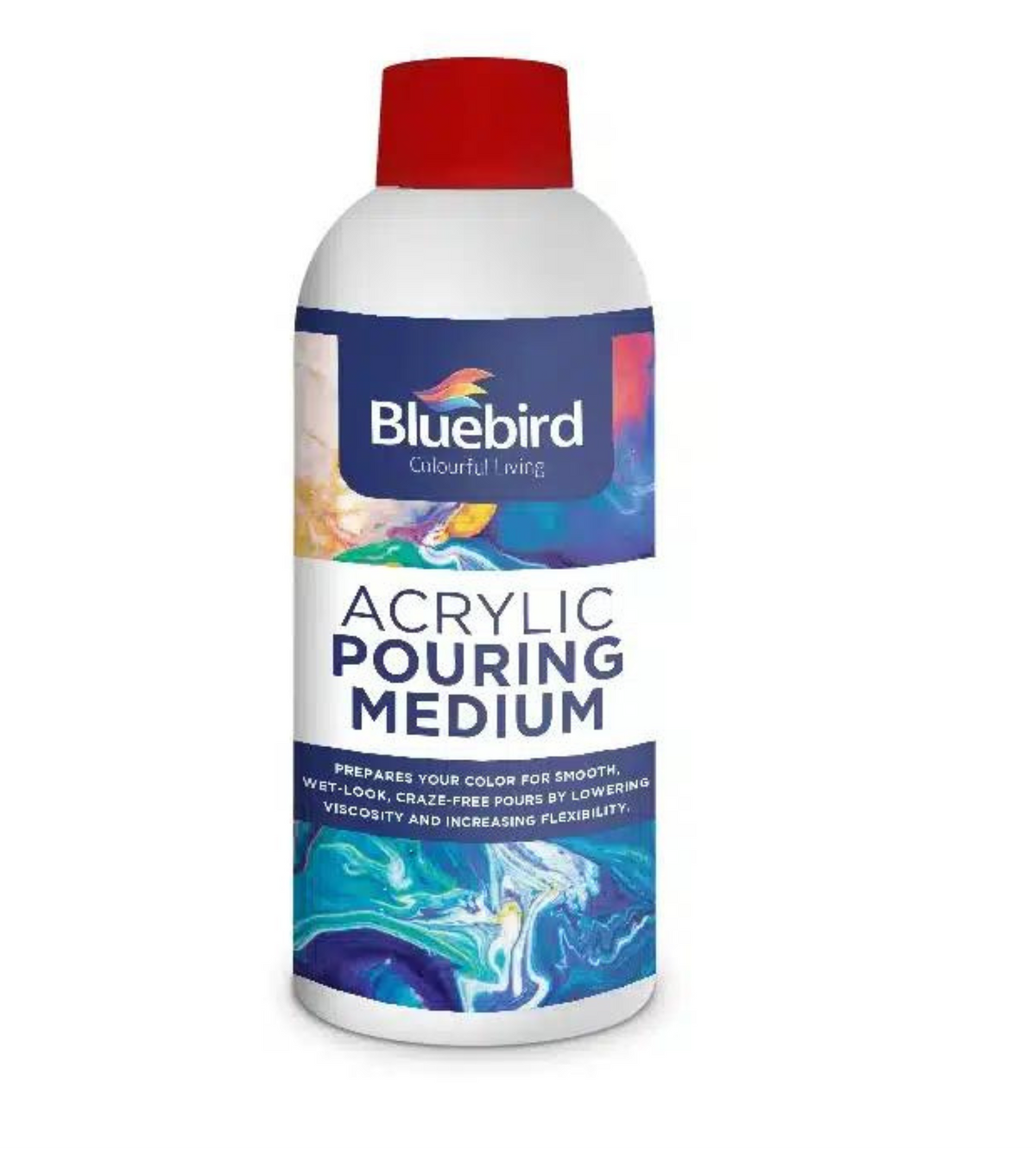 Bluebird Acrylic Pouring Medium 1LTR, 500ml & 100ml | Blue Bird | Best Seller in Pakistan | Premium Quality | Easy to Use
