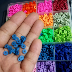 24pcs Viral Clay Beads For Jewelry Making - 24 Colors Polymer Beads Set