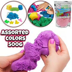 500grams Kinetic Play Magic Sand Pail Multicolor