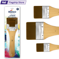 Bluebird Premium Gesso Brush Set of 3 - Professional Quality Brushes for Artists and Hobbyists DIY Project Kids Adults