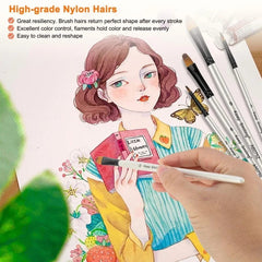 Keep Smiling Filbert Brush Set of 12 Pcs