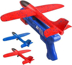 Airplane Launcher Toys, 2 Pcs One-Click Foam Catapult Glider Plane for Birthday Gifts,