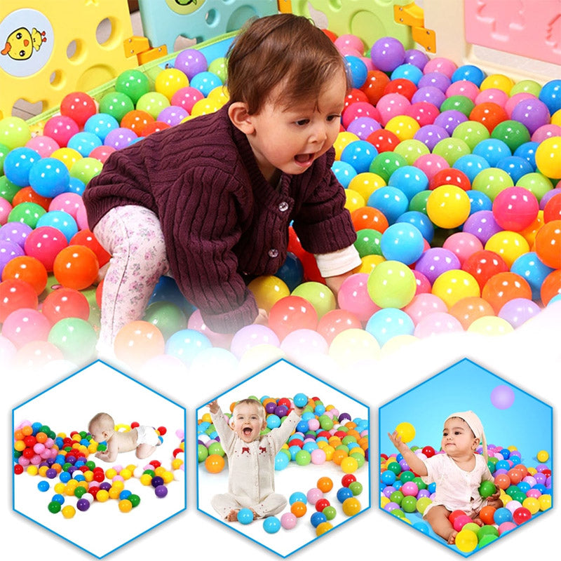 Pack of 10 / 30 / 50 - Soft Balls Set for Kids and Boys Toys Plastic Ball Multicolor