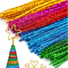 Pack of 50 - Glitter Pipe Cleaner velvet Sticks