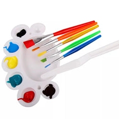 Keep Smiling Paint Palette Set With Brushes & Palette Knife ( 7Pcs )
