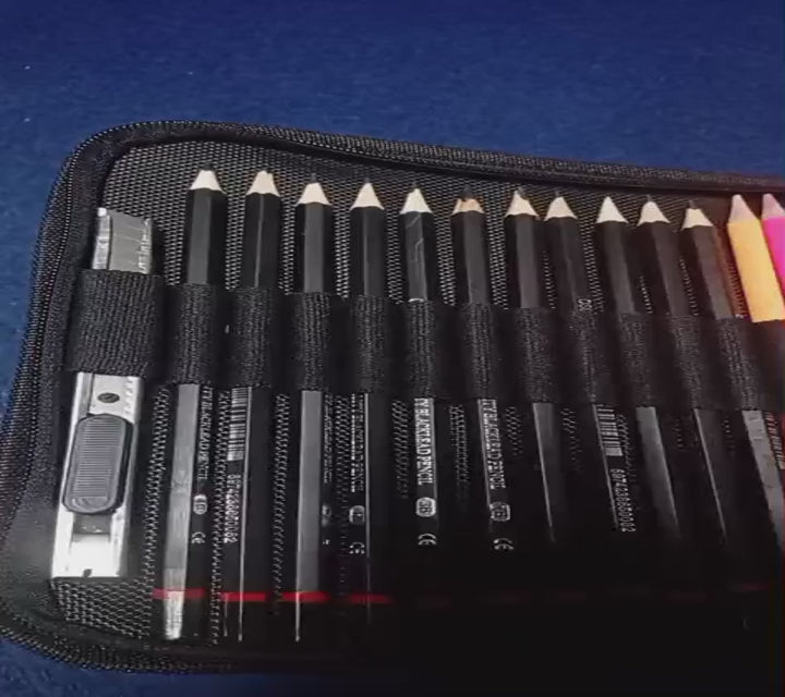 41pcs Professional Sketch Kit in Fabric Pouch