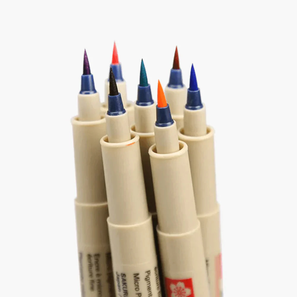 Sakura Pigma Color Brush Pen Set Of 8 Piece
