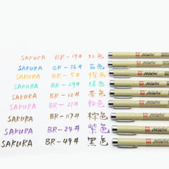 Sakura Pigma Color Brush Pen Set Of 8 Piece