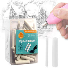 Keep Smilling Electric Eraser Refills 30pcs Big/Thick + 50pcs Small/Thin, Electric Eraser for Sketch Writing Drawing
