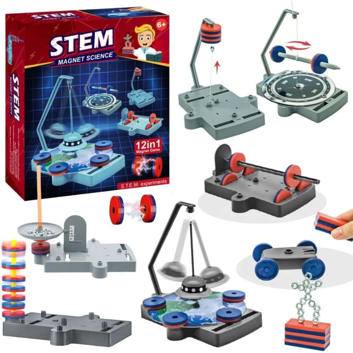 STEM KIT-Magnet Science 12 in 1 Magnet game