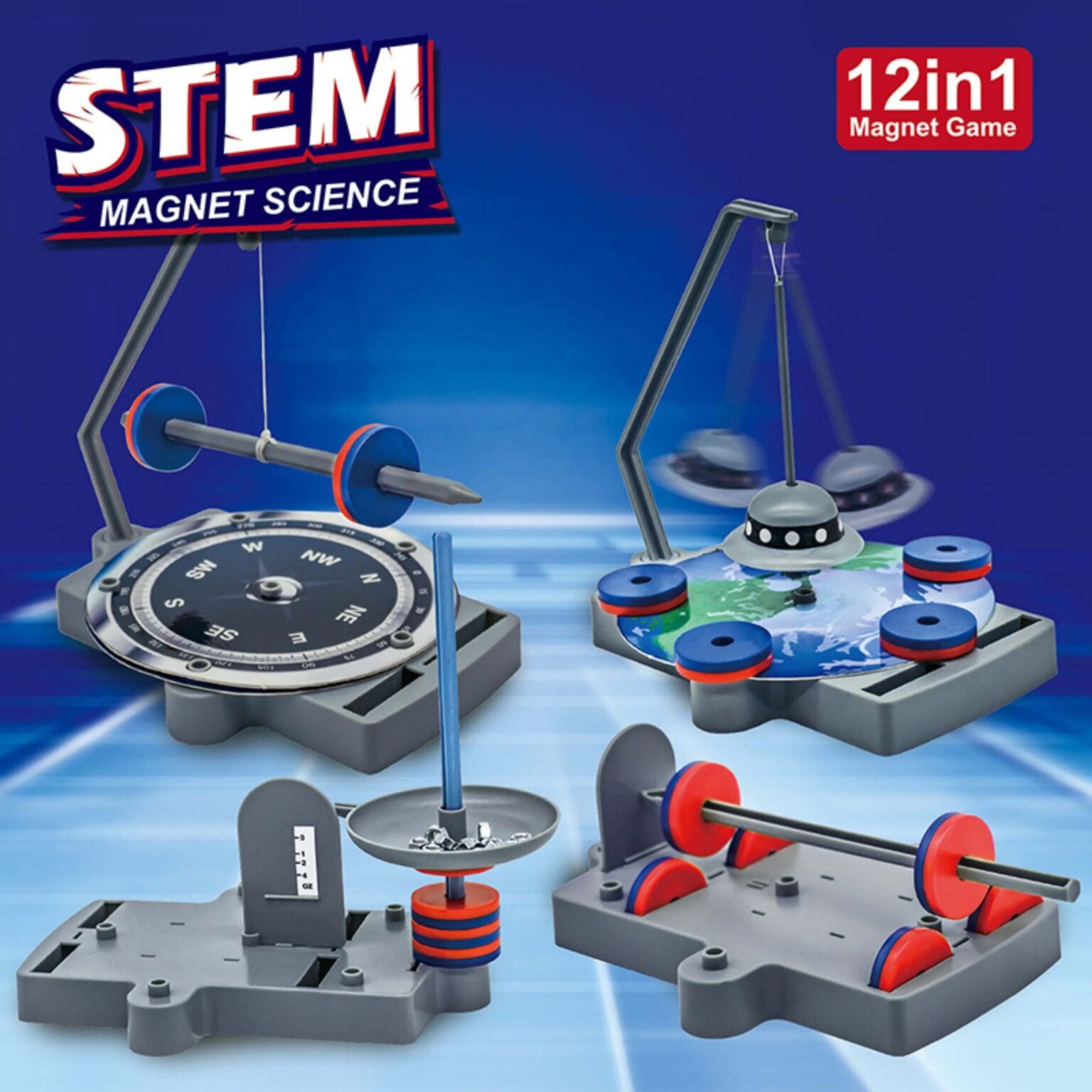 STEM KIT-Magnet Science 12 in 1 Magnet game