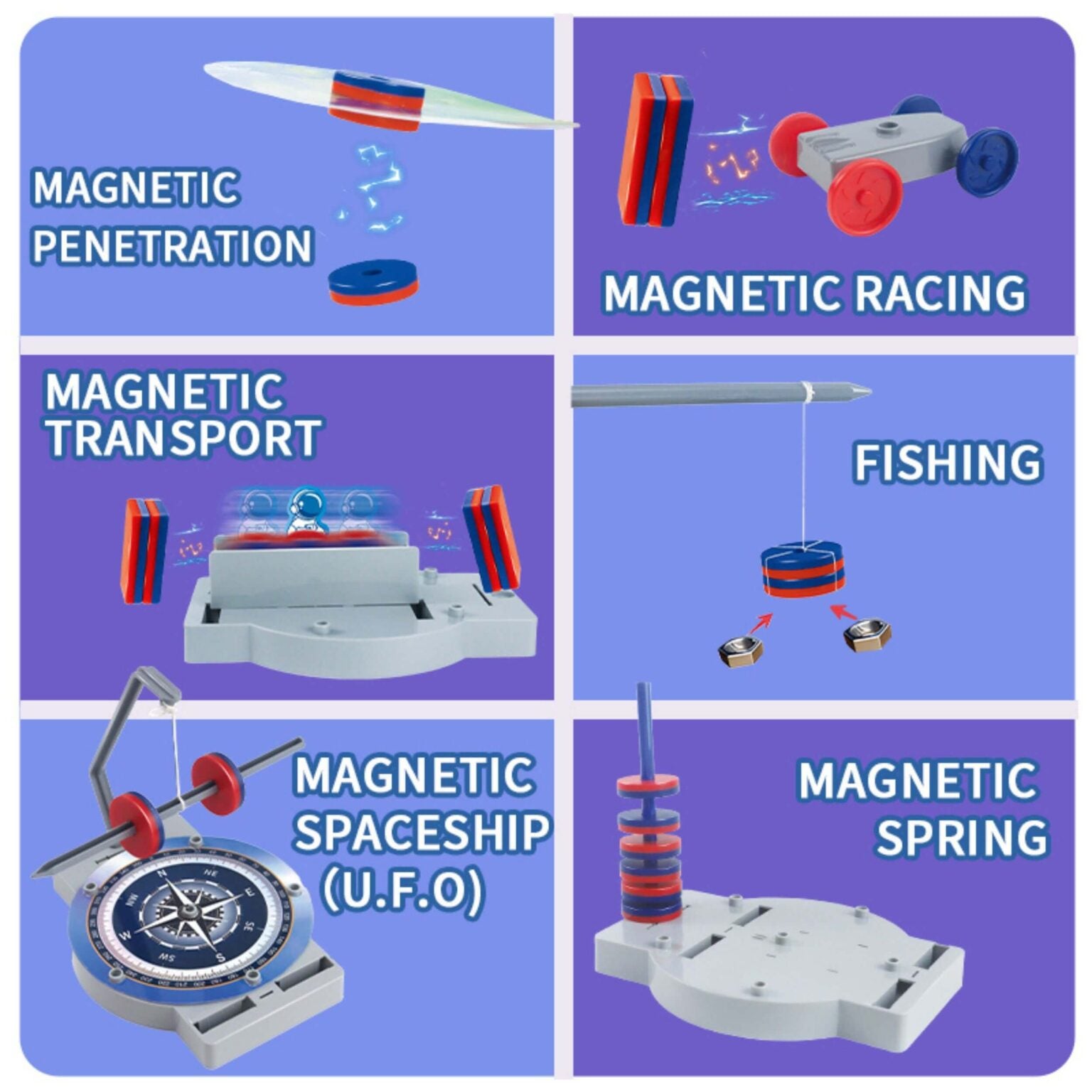 STEM KIT-Magnet Science 12 in 1 Magnet game