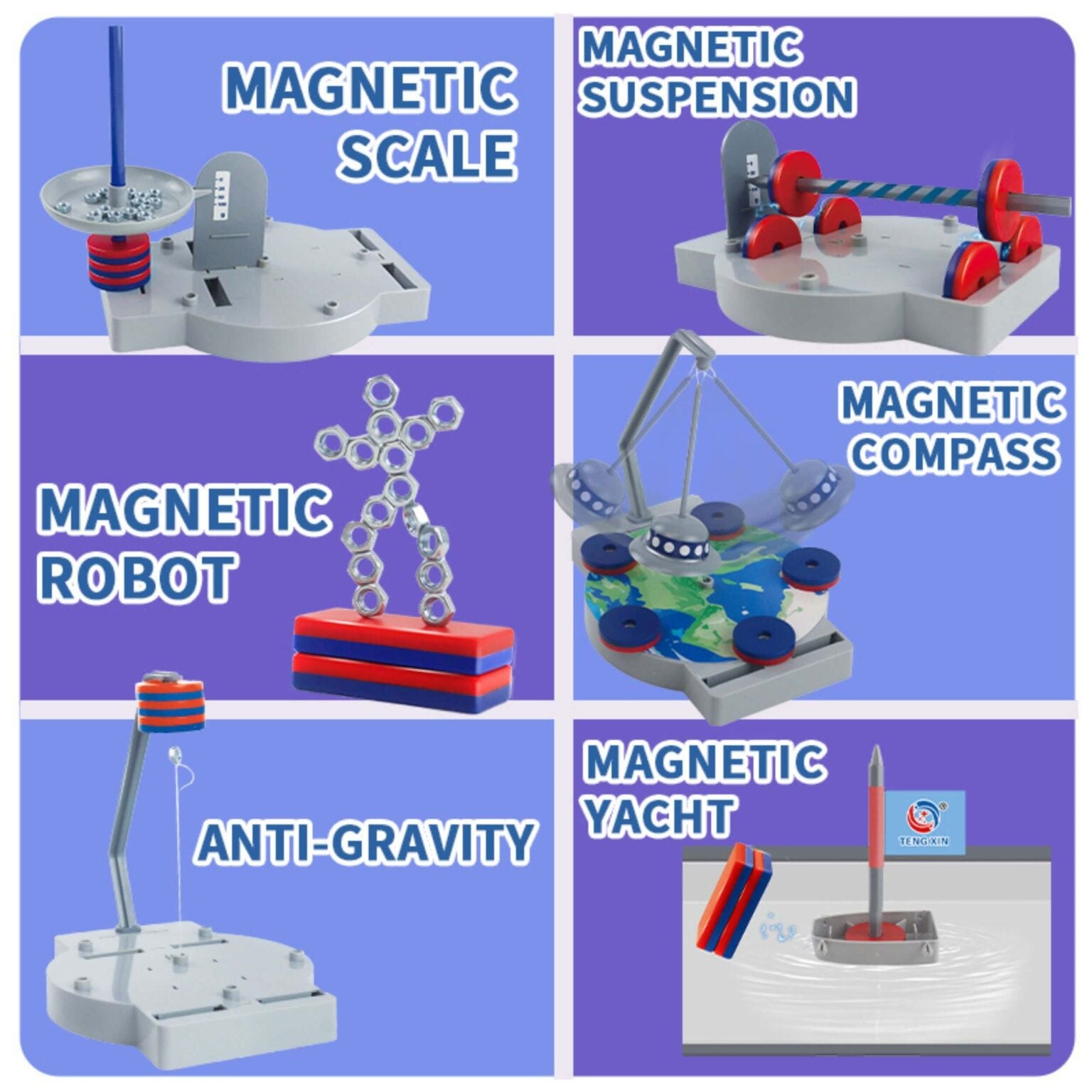 STEM KIT-Magnet Science 12 in 1 Magnet game