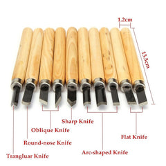 10Pcs Set Wood Carving Tool Set