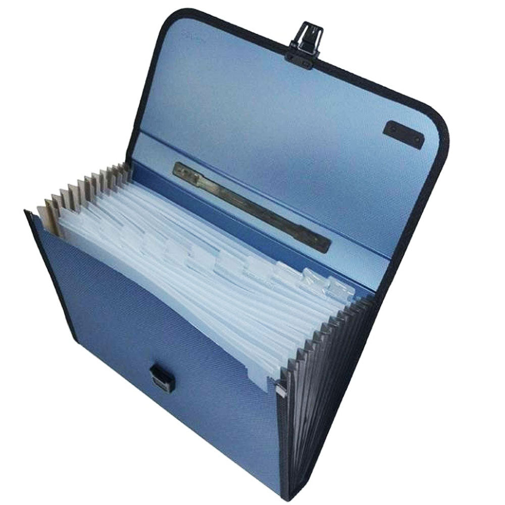 Expanding Bag - F/C Size - 12 Pockets (Black Or Blue)