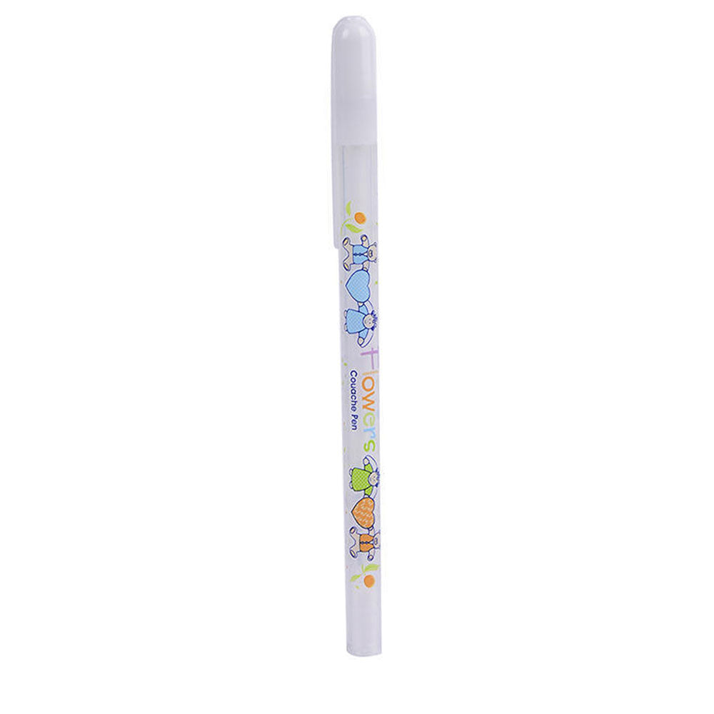 White Gel Pen 0.8Mm Flowers Couache Pen Gelly Roll White Gel Pen