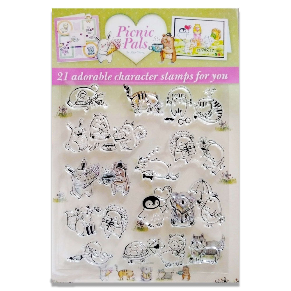 21Pcs Silicone Stamps Of Animal Designs