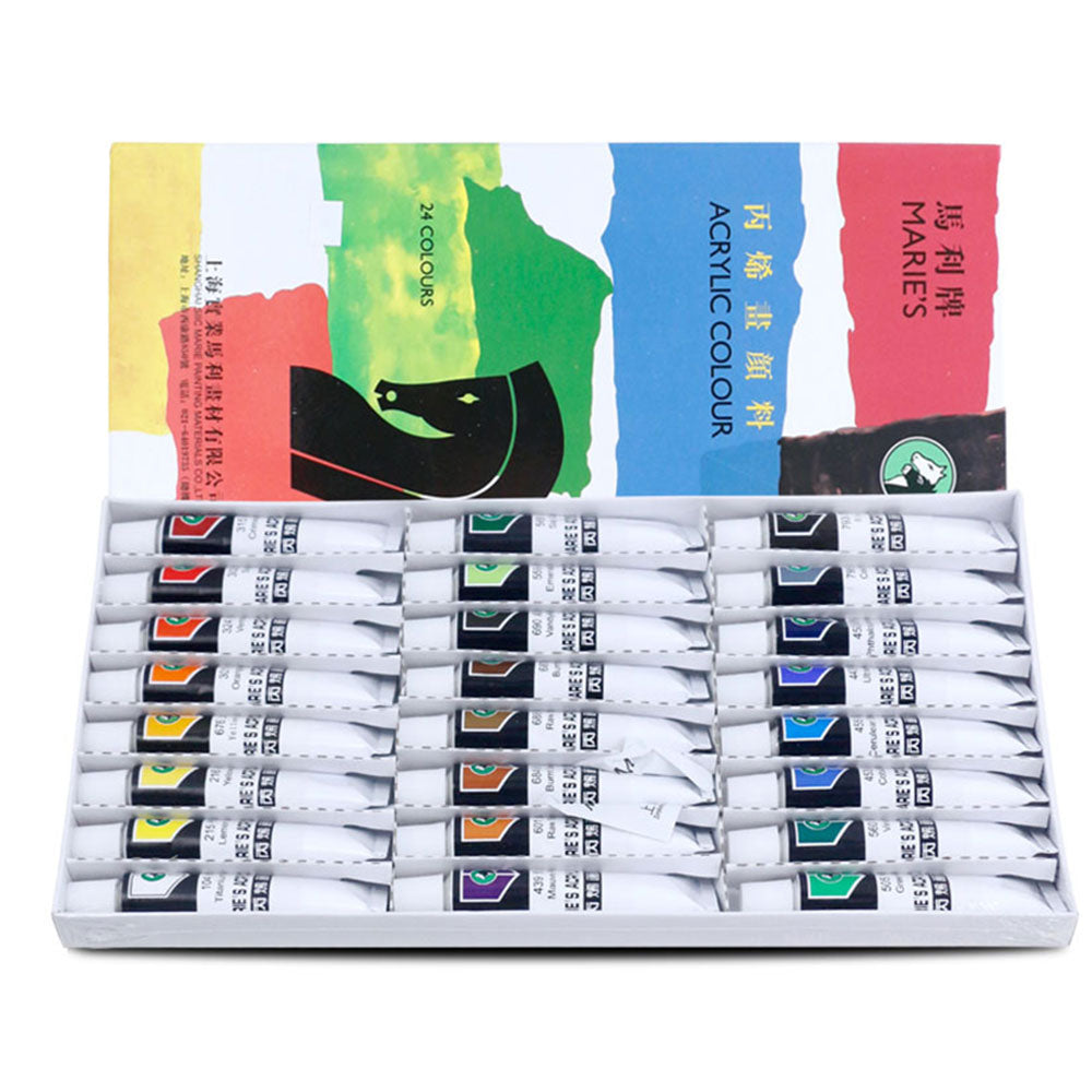 Acrylic Paints - Pack Of 24 Colour - Maries