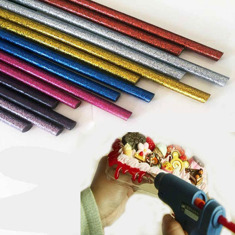 12Pcs For Small Machine 7Mm Thick Glue Gun_Glitter Sticks