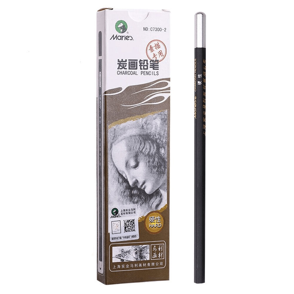 Pack Of 3 - Maries Charcoal Pencils - Hard