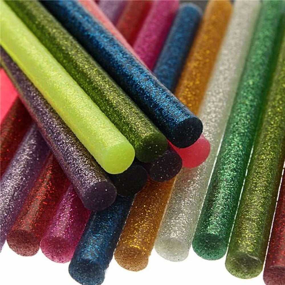 12Pcs For Large Machine 11Mm Thick Hot Glue Gun Glitter Sticks - Multicolour