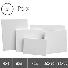 Mix Canvas Pack of 5 4by4+ 6by6+ 8by8+ 10by10+ 12by12