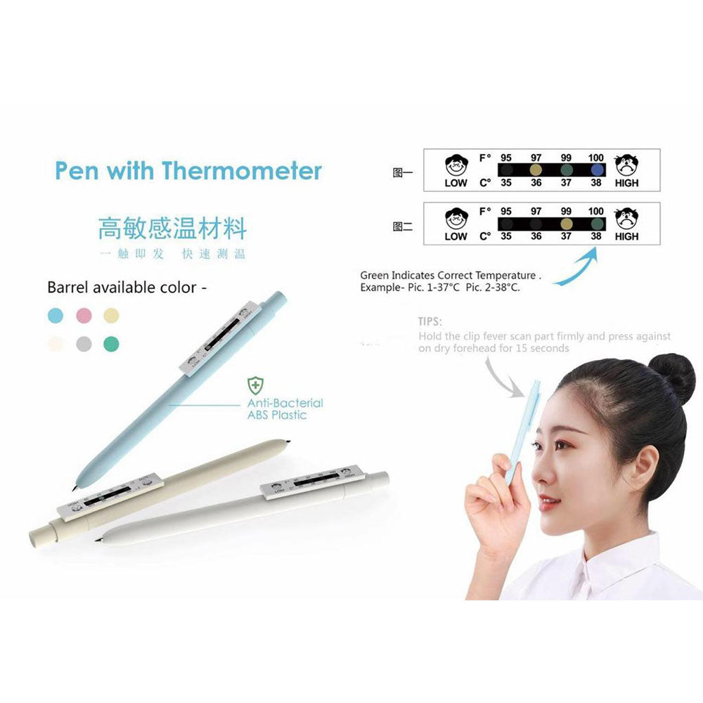 Pen with Thermometer Anti Bacterial - Check Your Body Temperature