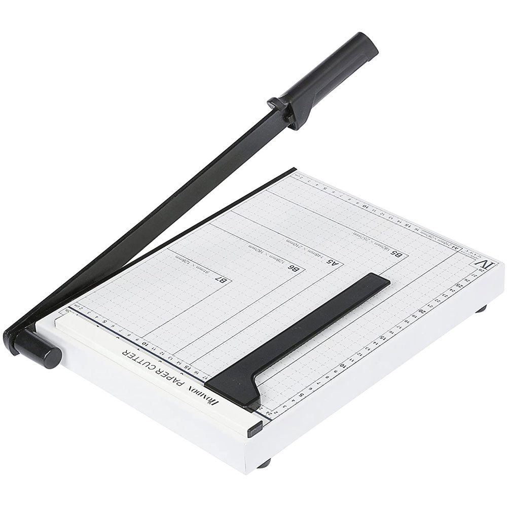 A4 Paper Trimmer Paper Cutter (Steel Base) - White