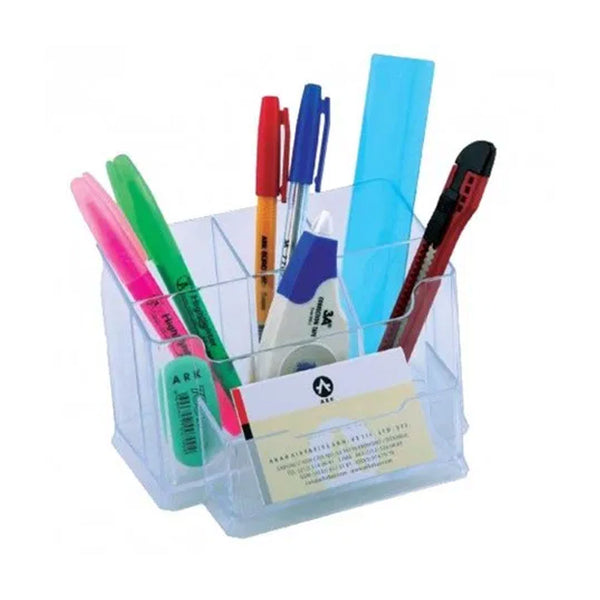 Ark 766 Pen Stand Stationery Holder Milky White Colour Karachi Stationers