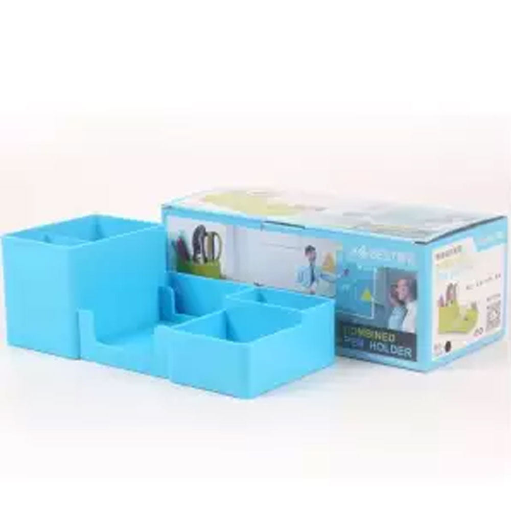 3160 - Multi Functional Pen Stand Stationery Holder Organizer - Blue