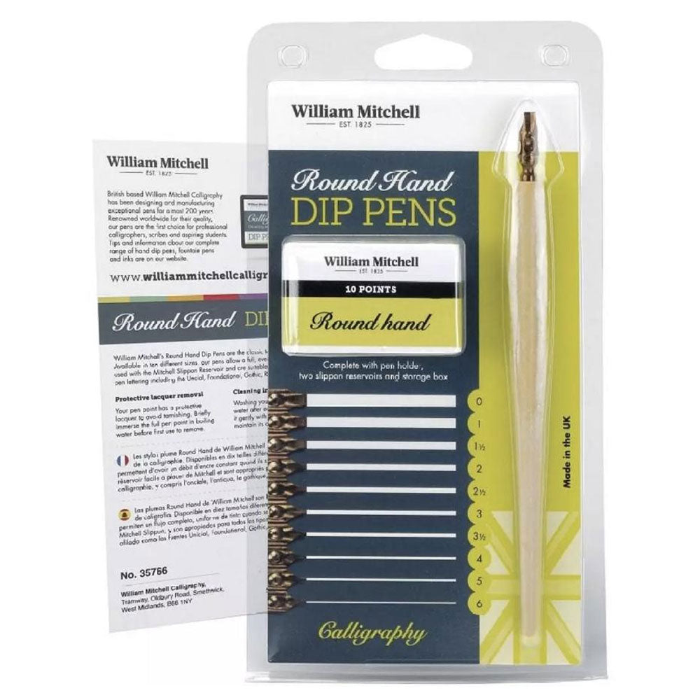 William Mitchell Wm35766 Round Hand Dip Pen Set