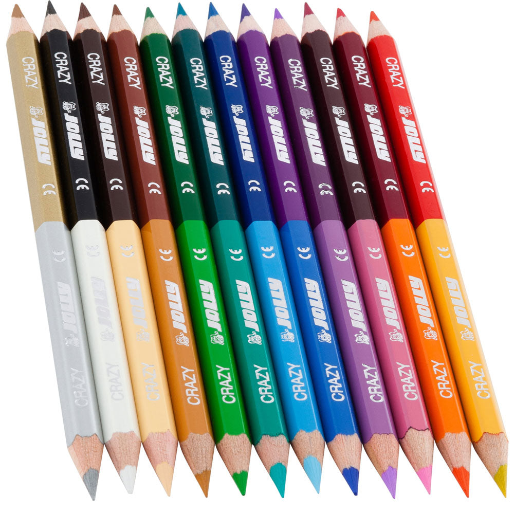 12 Pcs - 24 Pencil Colors - Multicolor