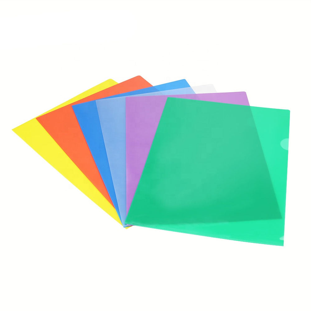 Pack Of 12 - L Shape Folder F/S Size, 18C Thick - Multicolour