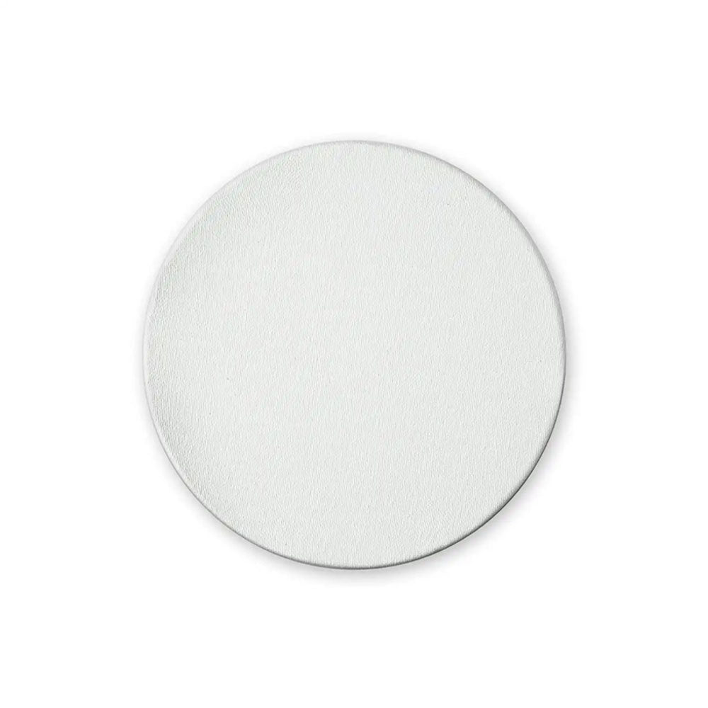 1 Pc Prime white Coated round Canvas - Size 4x4"