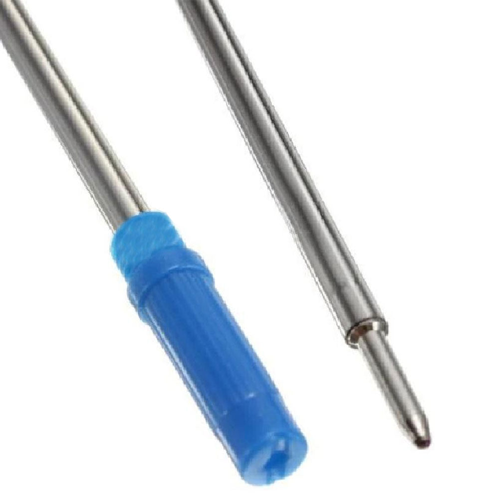 5 Pcs Ballpoint Stainless Steel Pen Refills Ink Medium - Blue