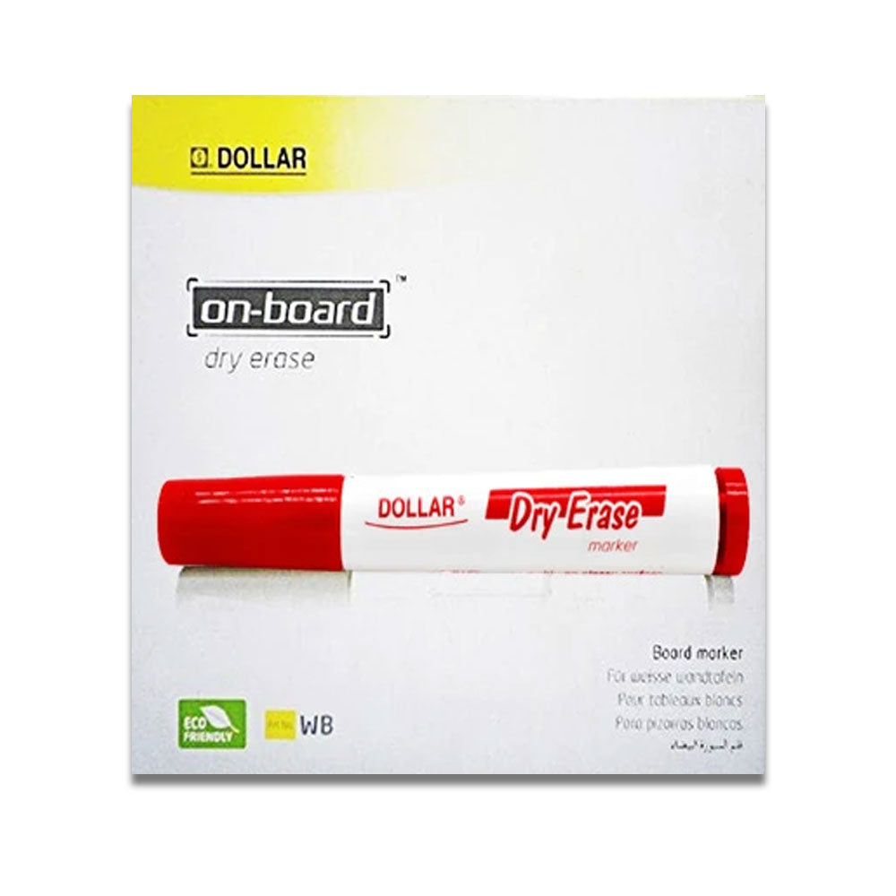 Pack Of 12 - Dollar Refillable Dry Eraser Marker / Board Marker Pen (Red)